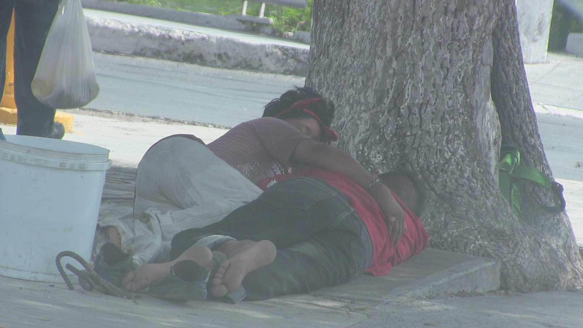 Amor en plena banqueta