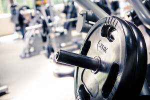 diverse equipment and machines at the gym room