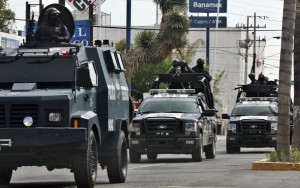 FOTONOTA DE VIGILANCIA EN EL CENTRO DE LA CIUDAD POR PARTE DE LAS FUERZAS FEDERALES