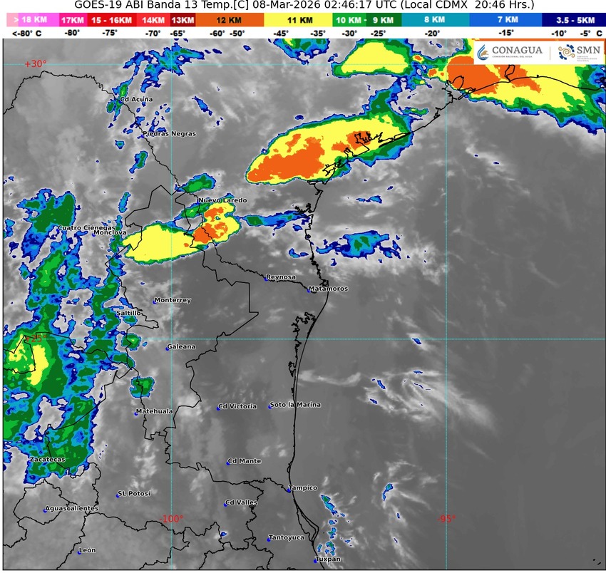 Alerta de lluvia para Reynosa