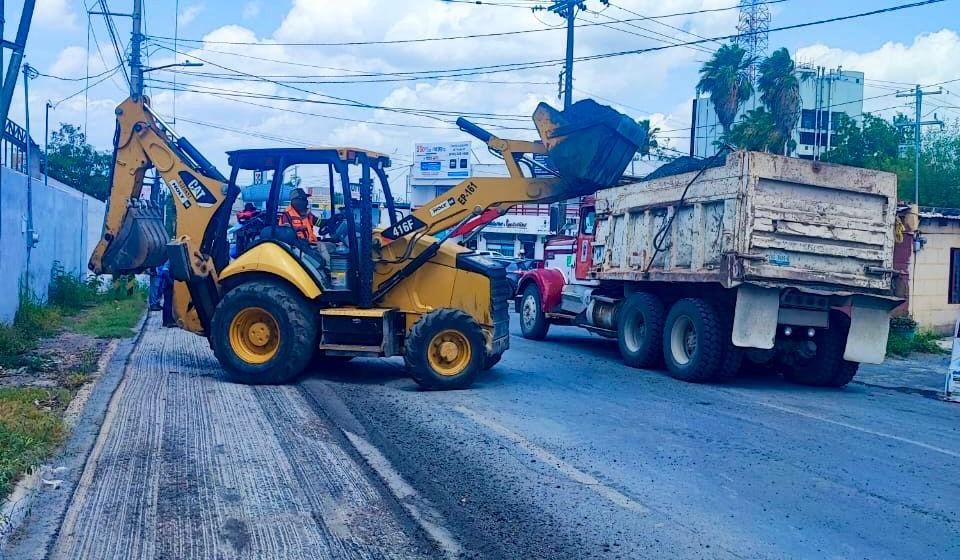 Rehabilitó Gobierno de Reynosa pavimento de la calle José de Escandón