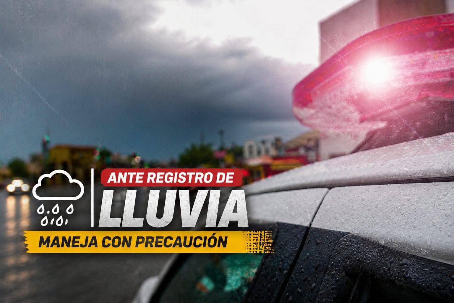 Tome precauciones al conducir durante la lluvia.
